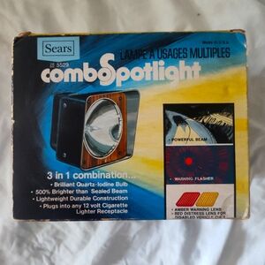 VINTAGE Sears Combo Spotlight 3-in-1 Light - Blue & Yellow Box Artwork